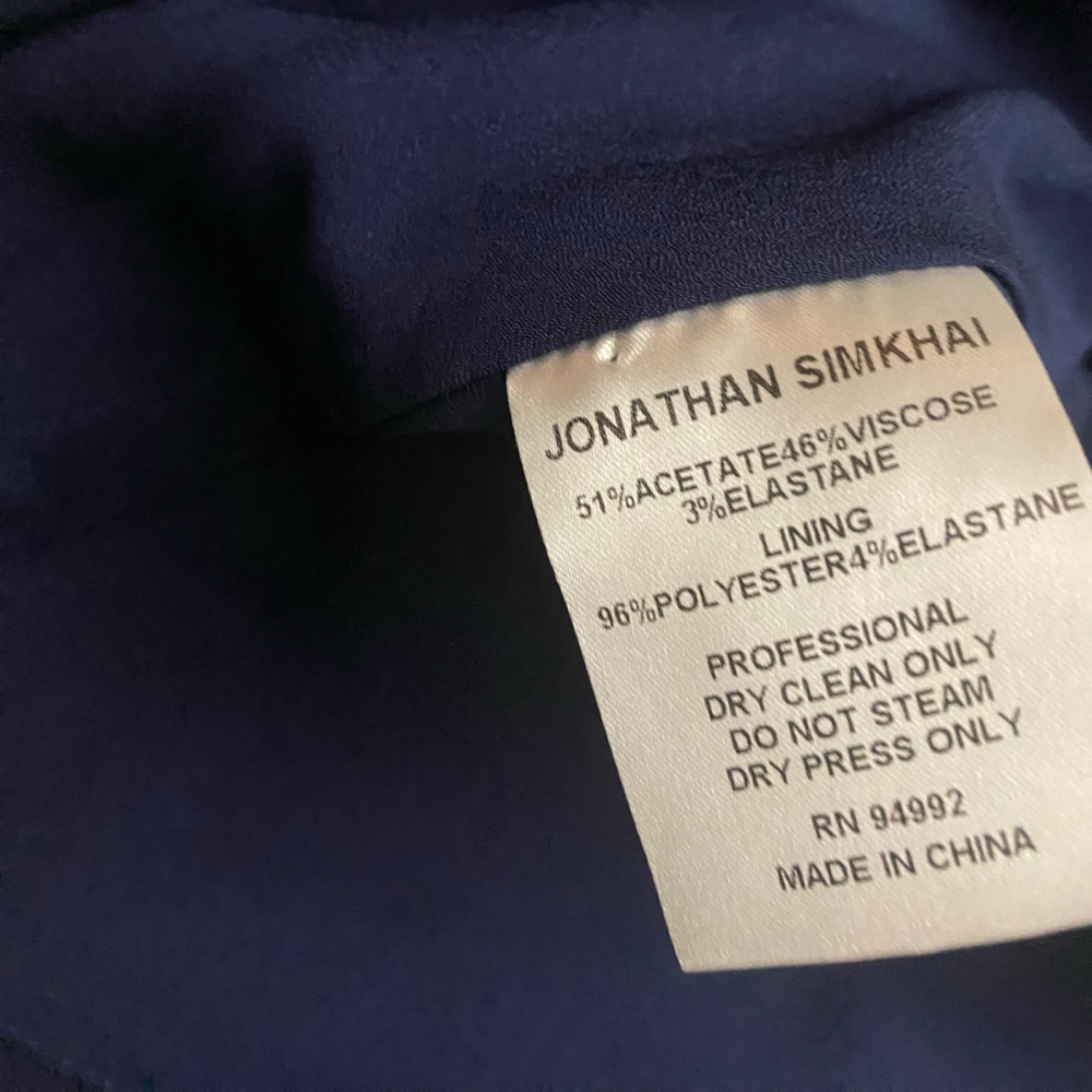 Jonathan Simkhai Navy Asymmetrical Dress - Picture 5 of 7